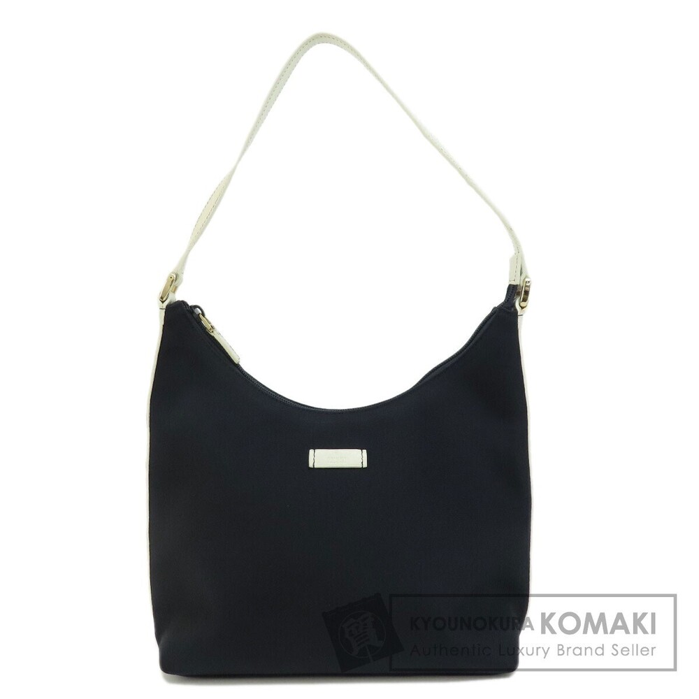 Gucci black hobo shoulder bag white leather
